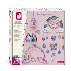 Jouet-Activités artistiques et musicales-Loisirs créatifs-Coffret multi-activités arc-en-ciel