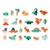 Magnets dinosaures en bois fsc 24 pcs Beige - Chantier+Beige - Ferme+Beige - Fruits et Légumes+Beige - Jardin+Beige - Licornes et Dragons+Beige - Marin+Orange 28 - vertbaudet enfant 