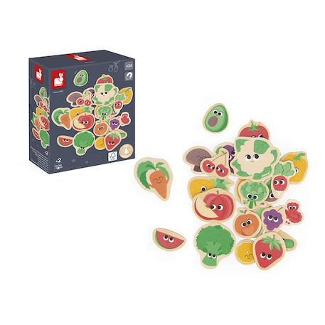 Magnets dinosaures en bois fsc 24 pcs Beige - Chantier+Beige - Ferme+Beige - Fruits et Légumes+Beige - Jardin+Beige - Licornes et Dragons+Beige - Marin+Orange 11 - vertbaudet enfant 