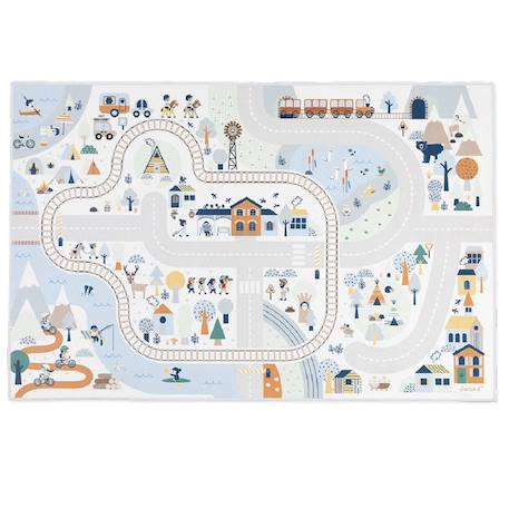 Tapis de jeu avec circuit, la vallée blanche Multicolore 1 - vertbaudet enfant 