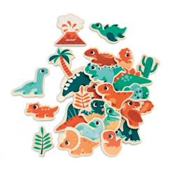 Jouet-Activités artistiques et musicales-Magnets dinosaures en bois fsc 24 pcs