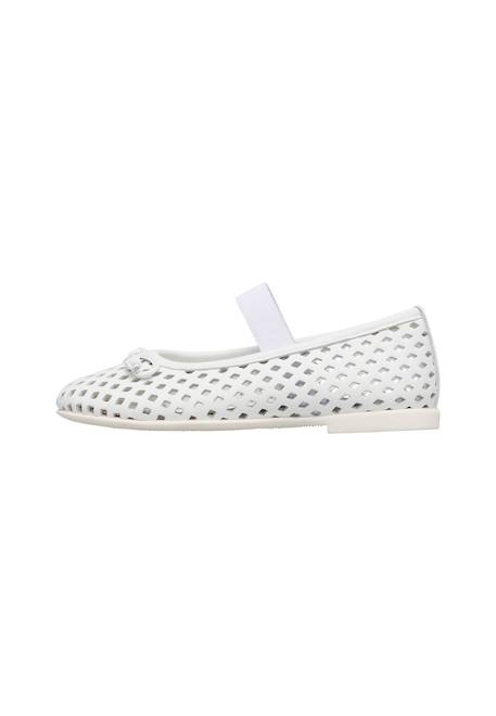 Ballerines en cuir leyci Blanc-+Noir- 3 - vertbaudet enfant 