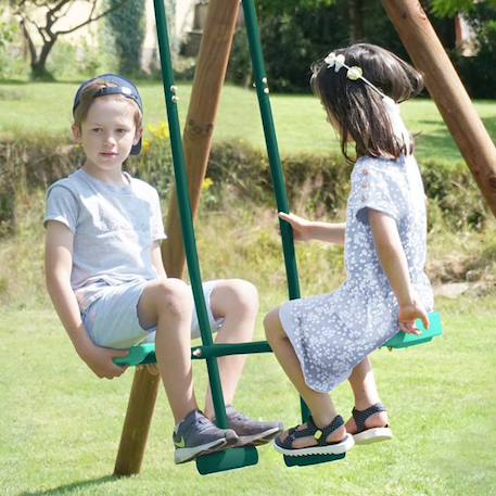 Pack cocoon 3 accessoires pour portique h195 cm 2 balançoires et 1 face à face Vert 4 - vertbaudet enfant 