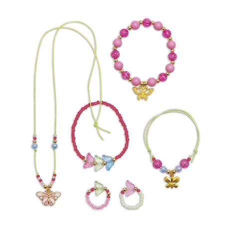 6 bijoux jolis papillons - magic fairies ROSE 2 - vertbaudet enfant 
