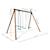 Portique en bois rond 3 agrès avec face à face polo Marron 5 - vertbaudet enfant 
