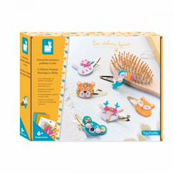 Jouet-Activités artistiques et musicales-Loisirs créatifs-Coffret 6 Barrettes animaux pailletés