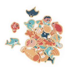 Magnets dinosaures en bois fsc 24 pcs  - vertbaudet enfant