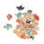 Magnets dinosaures en bois fsc 24 pcs Beige - Chantier+Beige - Ferme+Beige - Fruits et Légumes+Beige - Jardin+Beige - Licornes et Dragons+Beige - Marin+Orange 21 - vertbaudet enfant 