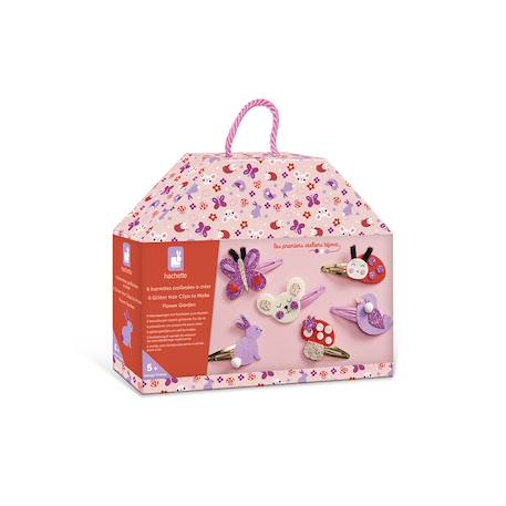 6 barrettes à créer jardin fleuri Rose 1 - vertbaudet enfant 