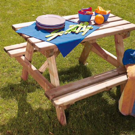 Table piquenique enfant bois traité aurea Marron 1 - vertbaudet enfant 