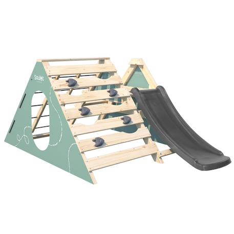 Aire de jeux bébé avec toboggan hercule Marron 4 - vertbaudet enfant 
