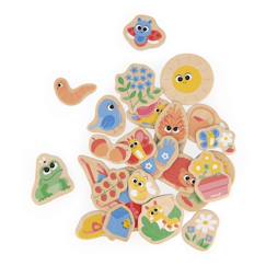Jouet-Activités artistiques et musicales-Magnets dinosaures en bois fsc 24 pcs
