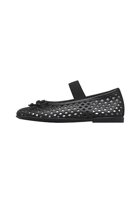 Ballerines en cuir leyci Blanc-+Noir- 8 - vertbaudet enfant 