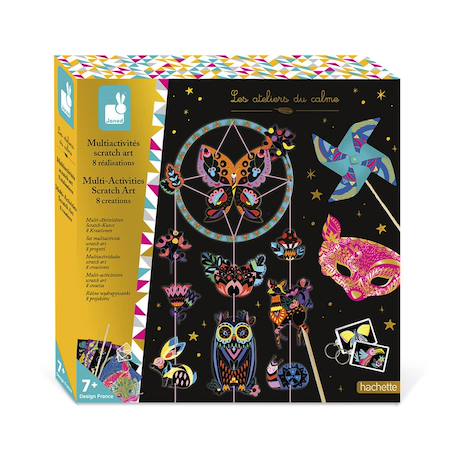Coffret multi-activités scratch art Noir 1 - vertbaudet enfant 