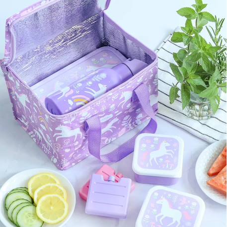Sac à goûter isotherme Bleu+Jaune+Noir+Rose+Rouge+Vert+Violet 37 - vertbaudet enfant 