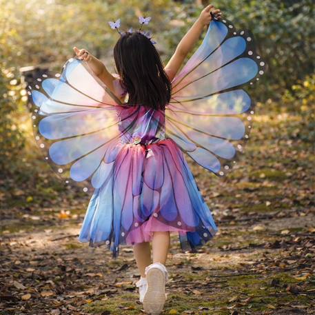 Déguisement enfant – robe de fée papillon avec ailes et serre-tête Bleu 3 - vertbaudet enfant 