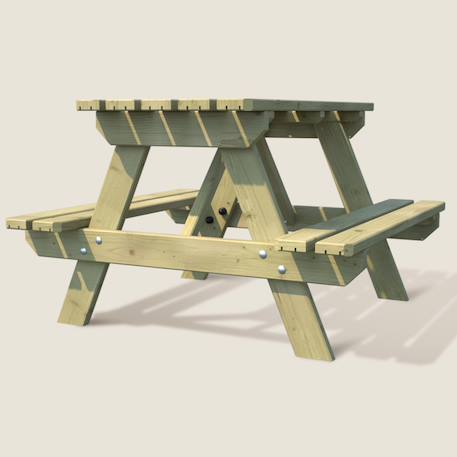 Table piquenique enfant bois traité aurea Marron 5 - vertbaudet enfant 