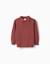 Pull en maille de coton avec lignes en relief Bleu foncé+Marrón 5 - vertbaudet enfant 