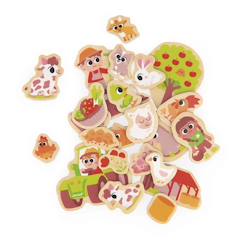 Jouet-Activités artistiques et musicales-Magnets dinosaures en bois fsc 24 pcs