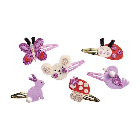 6 barrettes à créer jardin fleuri Rose 3 - vertbaudet enfant 