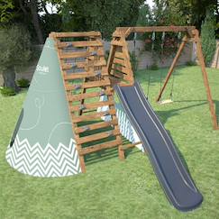 Jouet-Jeux de plein air-Aire de jeux avec tipi et toboggan apollon