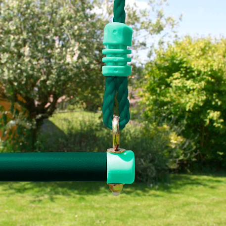 Trapèze métal réglable pour portique bois Vert olive 4 - vertbaudet enfant 