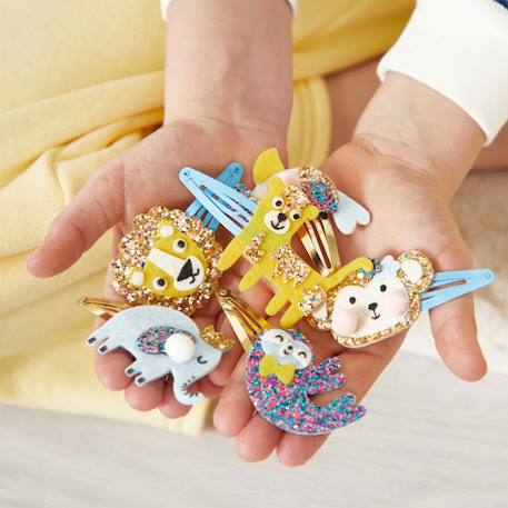 6 barrettes à créer animaux exotiques JAUNE 6 - vertbaudet enfant 