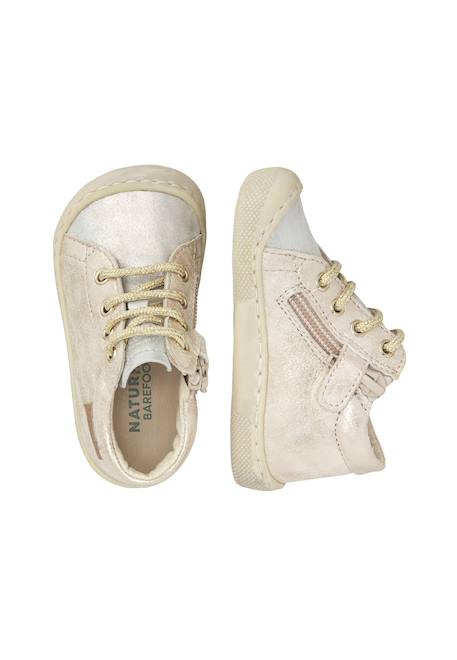 Chaussures en cuir barefoot amur zip Platine- 4 - vertbaudet enfant 