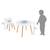 Table et chaises pour enfant banquise Blanc / bleu 4 - vertbaudet enfant 