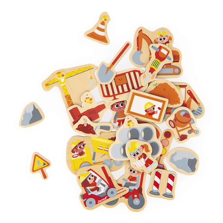 Magnets dinosaures en bois fsc 24 pcs Beige - Chantier+Beige - Ferme+Beige - Fruits et Légumes+Beige - Jardin+Beige - Licornes et Dragons+Beige - Marin+Orange 1 - vertbaudet enfant 