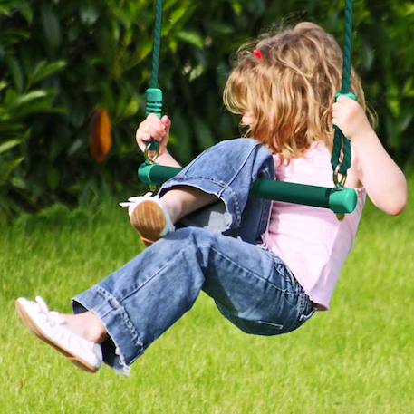 Trapèze métal réglable pour portique bois Vert olive 2 - vertbaudet enfant 
