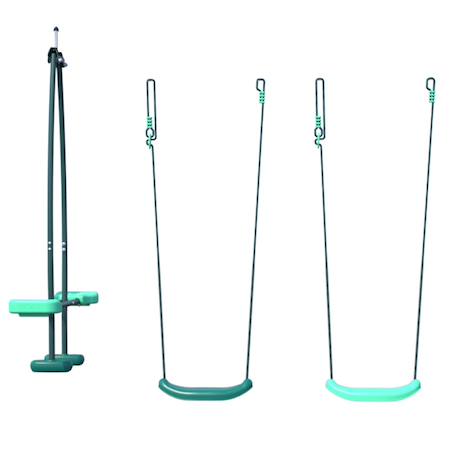 Pack cocoon 3 accessoires pour portique h195 cm 2 balançoires et 1 face à face Vert 3 - vertbaudet enfant 