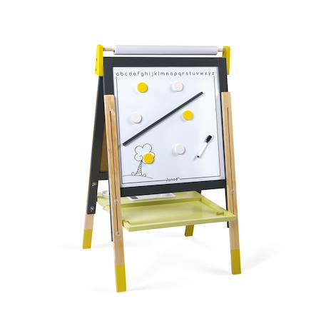 Tableau réglable gris et jaune Gris 5 - vertbaudet enfant 