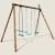 Portique en bois rond 3 agrès avec face à face polo Marron 1 - vertbaudet enfant 