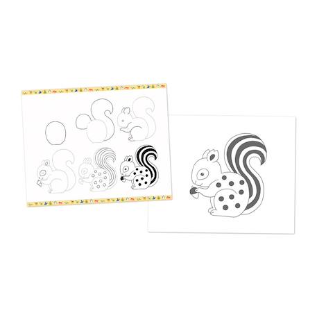 Step by step drawing 20 modèles animaux BLANC 2 - vertbaudet enfant 