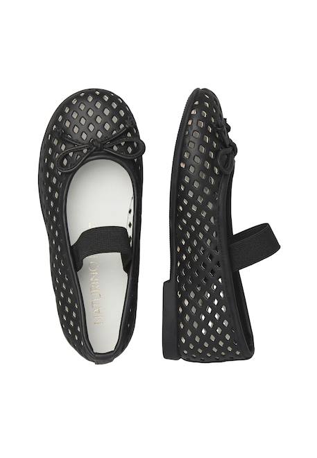 Ballerines en cuir leyci Blanc-+Noir- 9 - vertbaudet enfant 