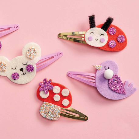 6 barrettes à créer jardin fleuri Rose 6 - vertbaudet enfant 
