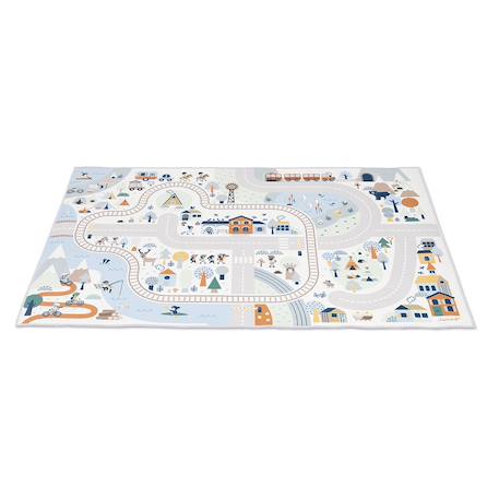 Tapis de jeu avec circuit, la vallée blanche Multicolore 3 - vertbaudet enfant 