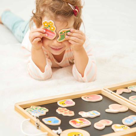 Magnets dinosaures en bois fsc 24 pcs Beige - Chantier+Beige - Ferme+Beige - Fruits et Légumes+Beige - Jardin+Beige - Licornes et Dragons+Beige - Marin+Orange 15 - vertbaudet enfant 