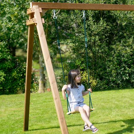 Siège balançoire en bois pour portique Marron 2 - vertbaudet enfant 
