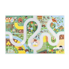 Jouet-Premier âge-Tapis de jeu enfant avec circuit, la campagne