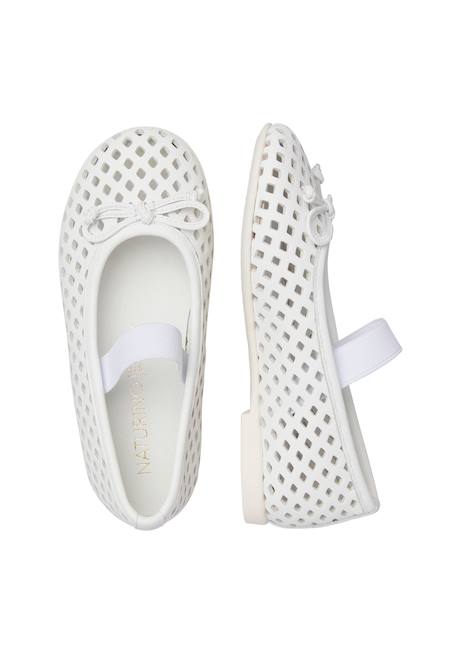Ballerines en cuir leyci Blanc-+Noir- 4 - vertbaudet enfant 