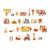 Magnets dinosaures en bois fsc 24 pcs Beige - Chantier+Beige - Ferme+Beige - Fruits et Légumes+Beige - Jardin+Beige - Licornes et Dragons+Beige - Marin+Orange 2 - vertbaudet enfant 