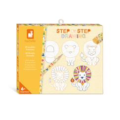 Jouet-Activités artistiques et musicales-Step by step drawing 20 modèles animaux