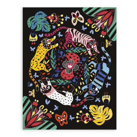 Coffret multi-activités scratch art Noir 3 - vertbaudet enfant 