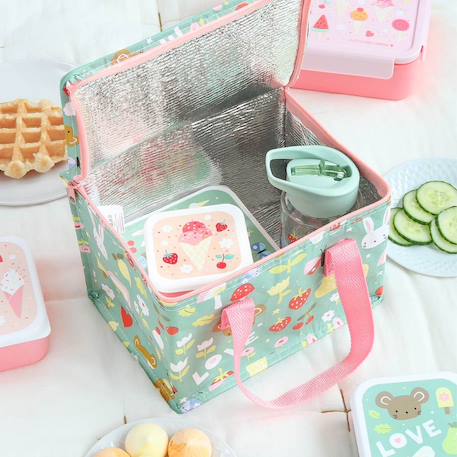 Sac à goûter isotherme Bleu+Jaune+Noir+Rose+Rouge+Vert+Violet 32 - vertbaudet enfant 