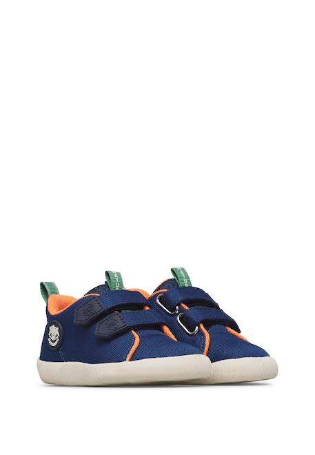 Chaussures barefoot en tissu yompy vl. Marine-+Rose- 2 - vertbaudet enfant 