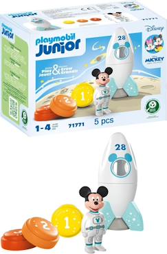 Jouet-Jeux d'imagination-Figurines, mini mondes, héros et animaux-Junior disney mickey avec sa fusée 71772