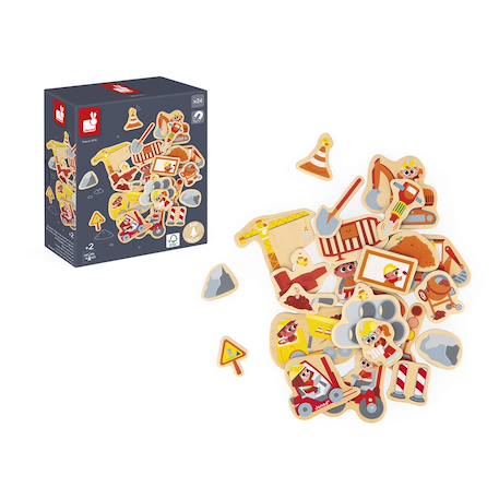 Magnets dinosaures en bois fsc 24 pcs Beige - Chantier+Beige - Ferme+Beige - Fruits et Légumes+Beige - Jardin+Beige - Licornes et Dragons+Beige - Marin+Orange 3 - vertbaudet enfant 