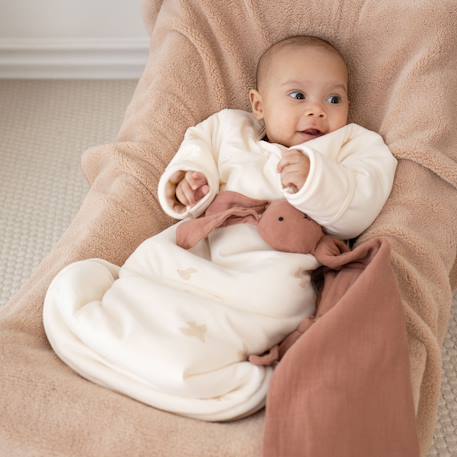 Gigoteuse avec moufles hiver  - tog 2.5 cocon moelleux Piuma ecru+Piuma moka 3 - vertbaudet enfant 